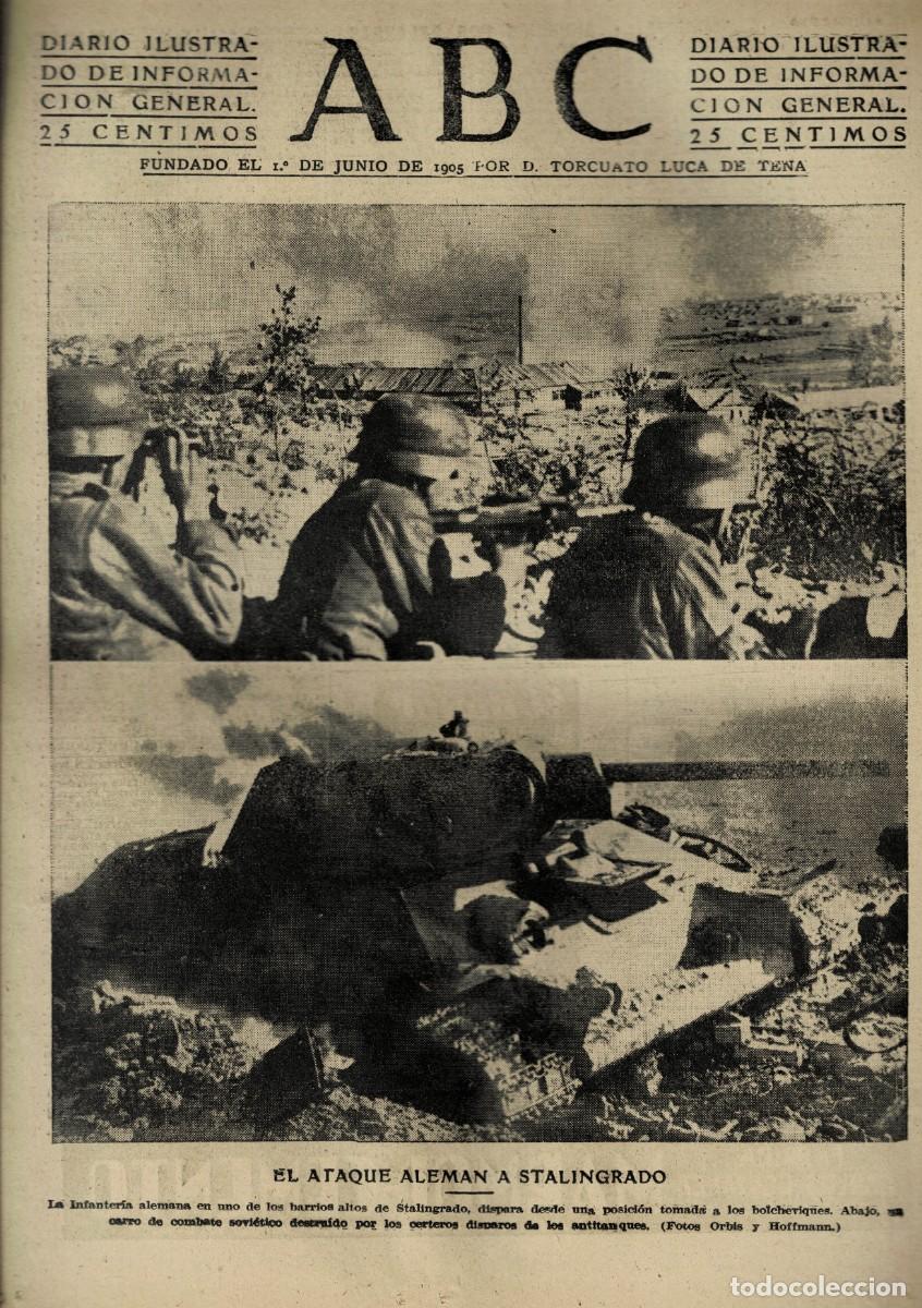 Coleccionismo de Revistas y Peri&oacute;dicos: PERIODICO ABC MADRID-SEVILLA 10 DE OCTUBRE DE 1942. A-ABC-0744