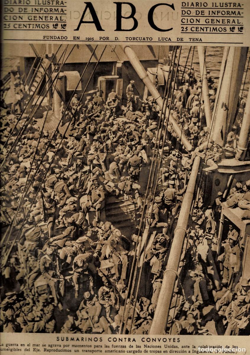 Coleccionismo de Revistas y Peri&oacute;dicos: PERIODICO ABC MADRID-SEVILLA 16 DE OCTUBRE DE 1942. A-ABC-0746
