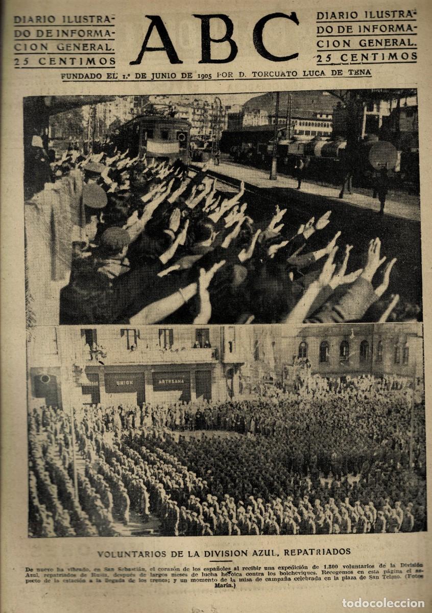 Coleccionismo de Revistas y Peri&oacute;dicos: PERIODICO ABC MADRID-SEVILLA 17 DE OCTUBRE DE 1942. A-ABC-0747