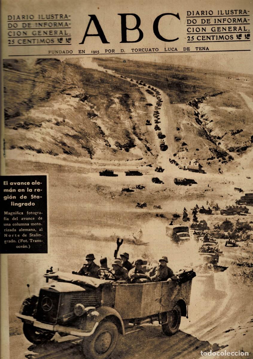 Coleccionismo de Revistas y Peri&oacute;dicos: PERIODICO ABC MADRID-SEVILLA 20 DE OCTUBRE DE 1942. A-ABC-0748