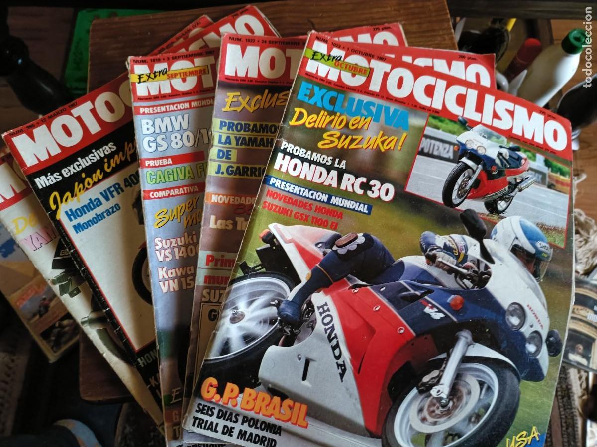 Coleccionismo de Revistas y Peri&oacute;dicos: LOTE 5 REVISTAS MOTOCICLISMO A&Ntilde;O 1987