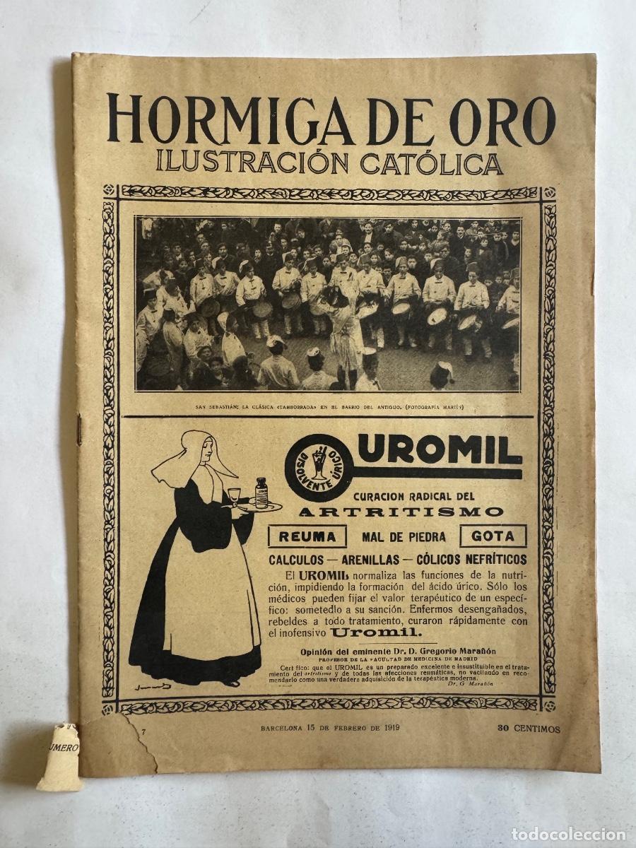 Coleccionismo de Revistas y Peri&oacute;dicos: Revista La Hormiga de Oro, A&ntilde;o 1919, Madrid, Tarragona