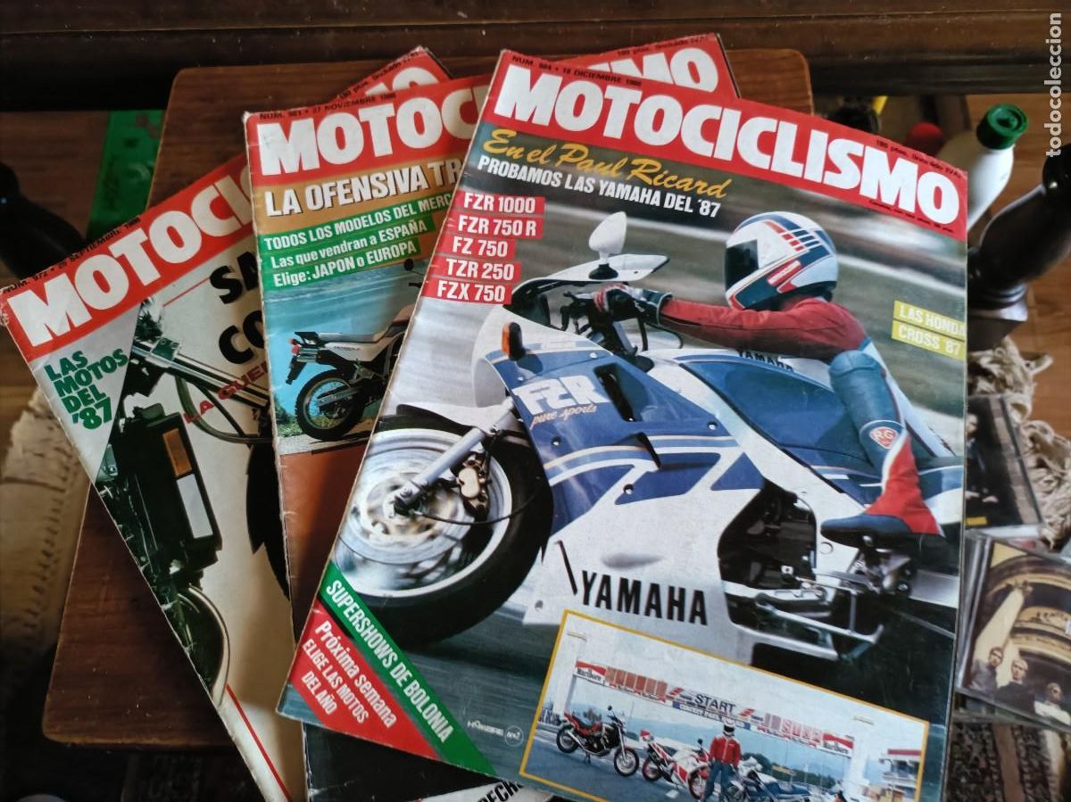 Coleccionismo de Revistas y Peri&oacute;dicos: LOTE 3 REVISTAS MOTOCICLISMO A&Ntilde;O 1986