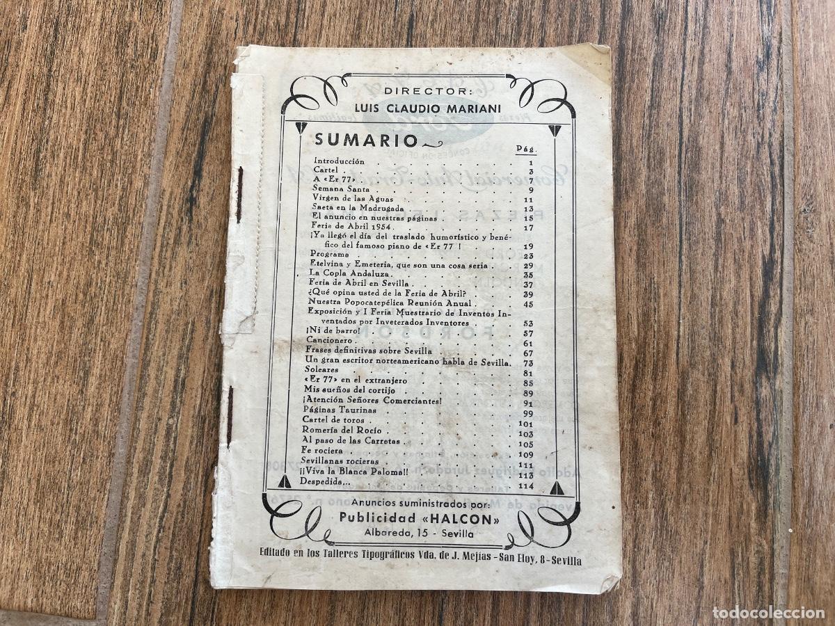 Coleccionismo de Revistas y Peri&oacute;dicos: RARA PUBLICACI&Oacute;N DE 1954 - CON LA SEMANA SANTA DE SEVILLA - LA FERIA - EL ROCIO Y P&Aacute;GINAS TAURINAS