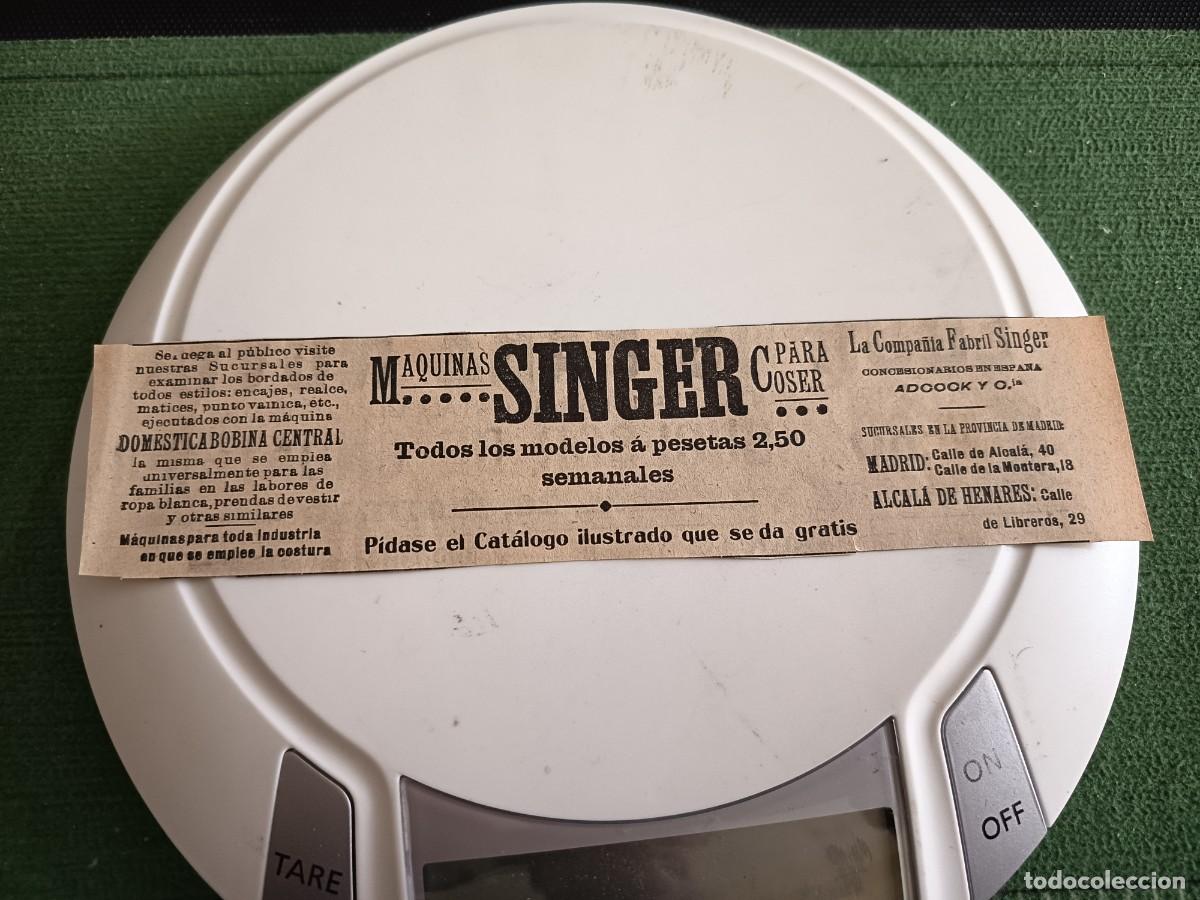 Collezionismo di Riviste e Giornali: ANTIGUO ANUNCIO MAQUINAS DE COSER SINGER