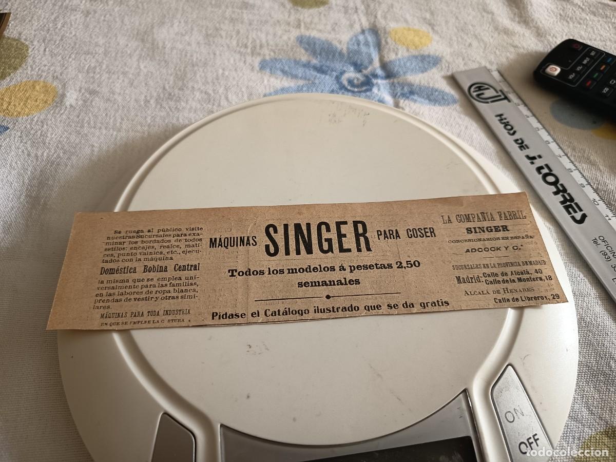 Colecionismo de Revistas e Jornais: ANTIGUO ANUNCIO MAQUINAS DE COSER SINGER