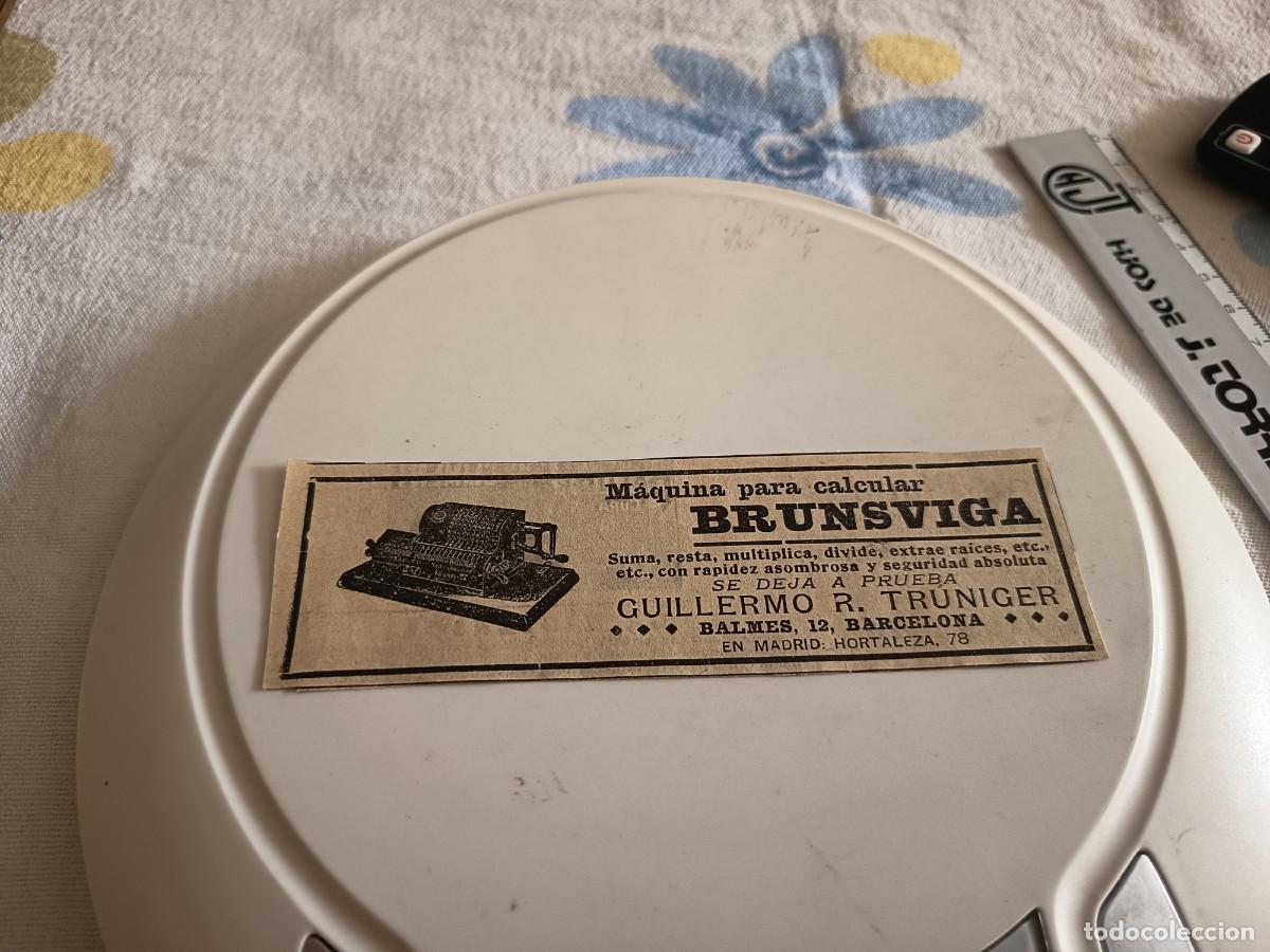 Collectionnisme de Revues et Journaux: ANTIGUO ANUNCIO CALCULADORAS BRUNSVIGA