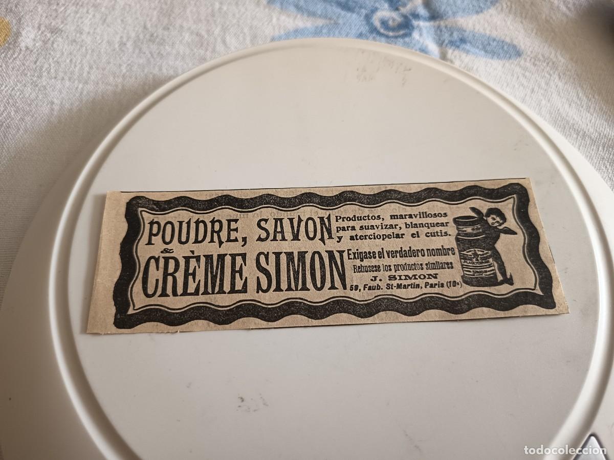 Collection Magazines and Newspapers: ANTIGUO ANUNCIO CREMA SIMON