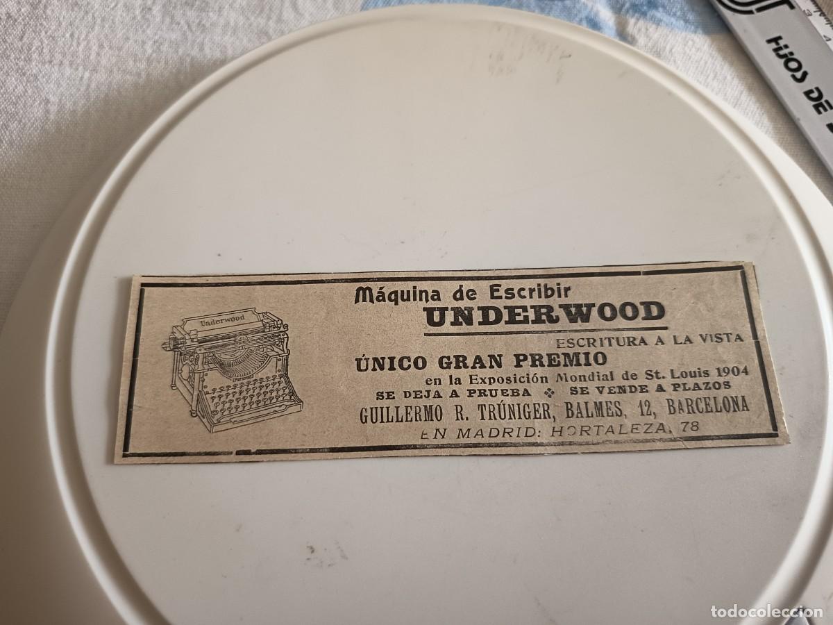 Collection Magazines and Newspapers: ANTIGUO ANUNCIO MAQUINA DE ESCRIBIR UNDERWOOD
