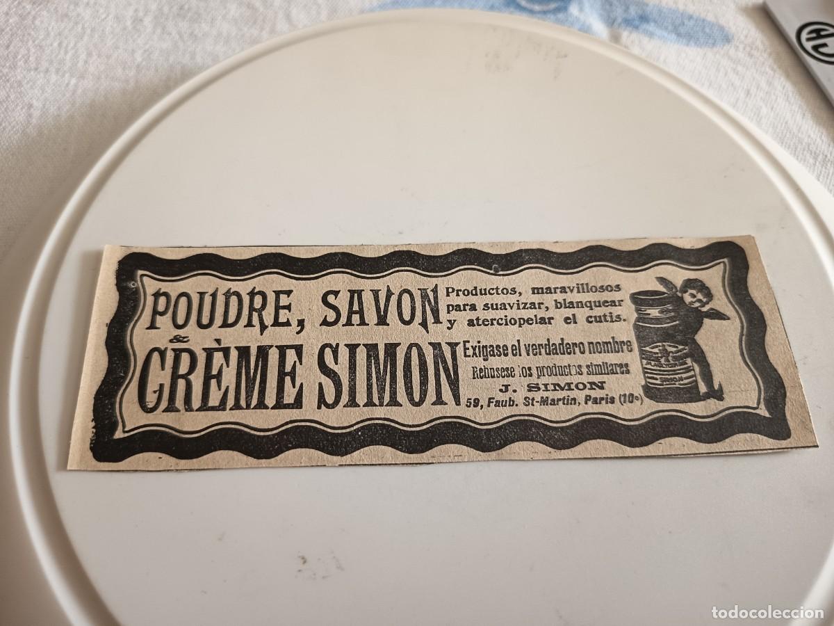 Collection Magazines and Newspapers: ANTIGUO ANUNCIO CREMA SIMON