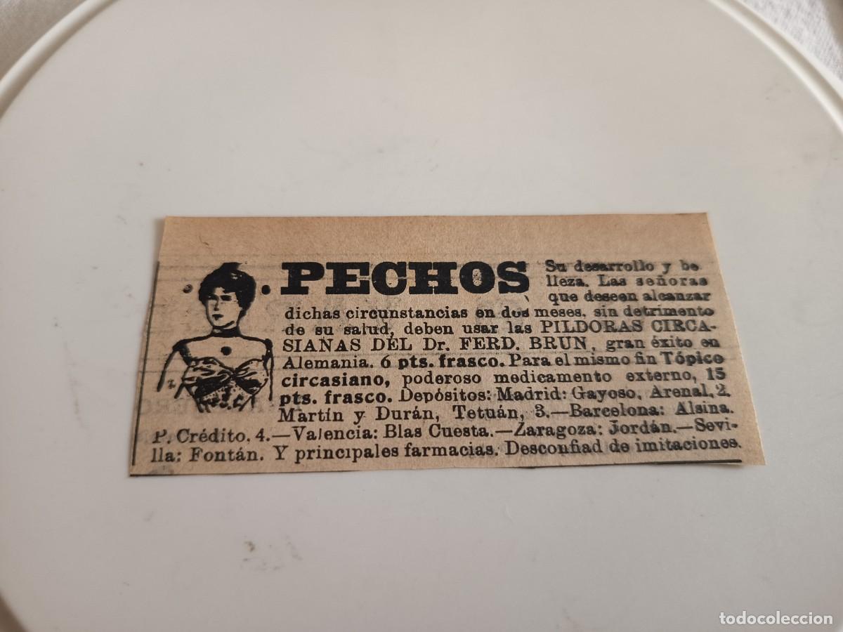 Coleccionismo de Revistas y Peri&oacute;dicos: ANTIGUO ANUNCIO PILDORAS CIRCASIANAS