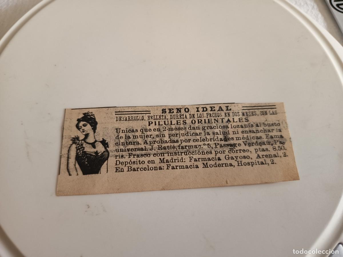 Coleccionismo de Revistas y Peri&oacute;dicos: ANTIGUO ANUNCIO PILULES ORIENTALES