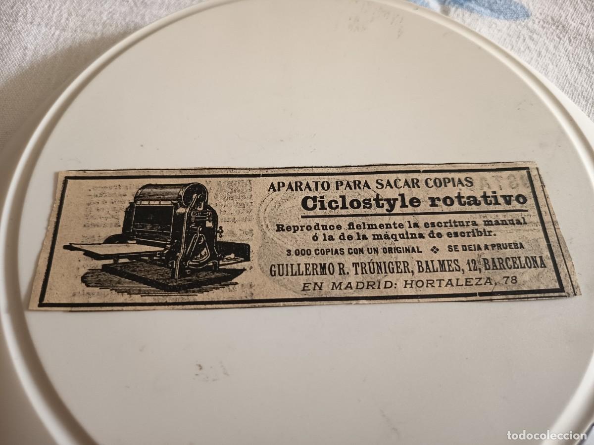 Coleccionismo de Revistas y Peri&oacute;dicos: ANTIGUO ANUNCIO FOTOCOPIADORA CICLOSTYLE