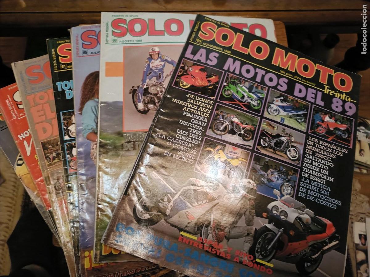 Coleccionismo de Revistas y Peri&oacute;dicos: LOTE 5 REVISTAS SOLO MOTO SOLO MOTO A&Ntilde;O 1988