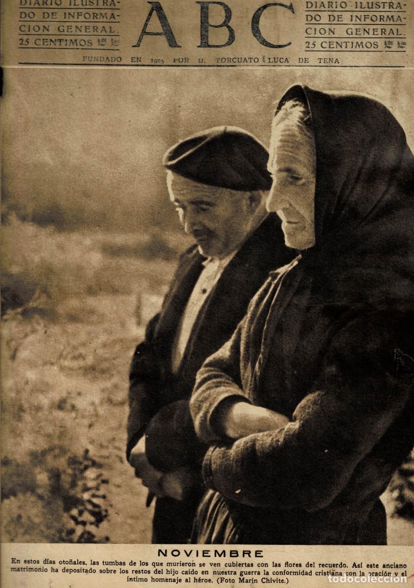 Coleccionismo de Revistas y Peri&oacute;dicos: PERIODICO ABC MADRID-SEVILLA 3 DE NOVIEMBRE DE 1942 N&ordm; 12241. A-ABC-0756