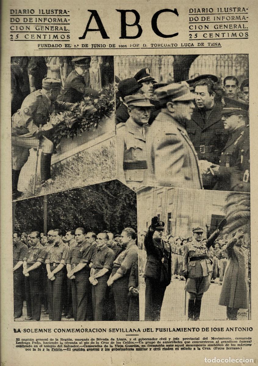 Coleccionismo de Revistas y Peri&oacute;dicos: PERIODICO ABC MADRID-SEVILLA 21 DE NOVIEMBRE DE 1942 N&ordm; 12257. A-ABC-0761 ,2