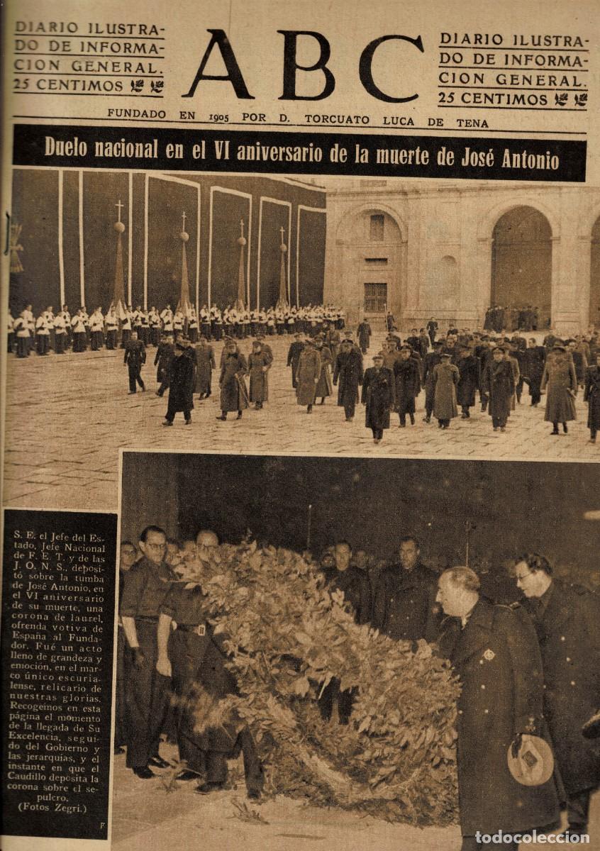 Coleccionismo de Revistas y Peri&oacute;dicos: PERIODICO ABC MADRID-SEVILLA 22 DE NOVIEMBRE DE 1942 N&ordm; 12258. A-ABC-0762 ,2
