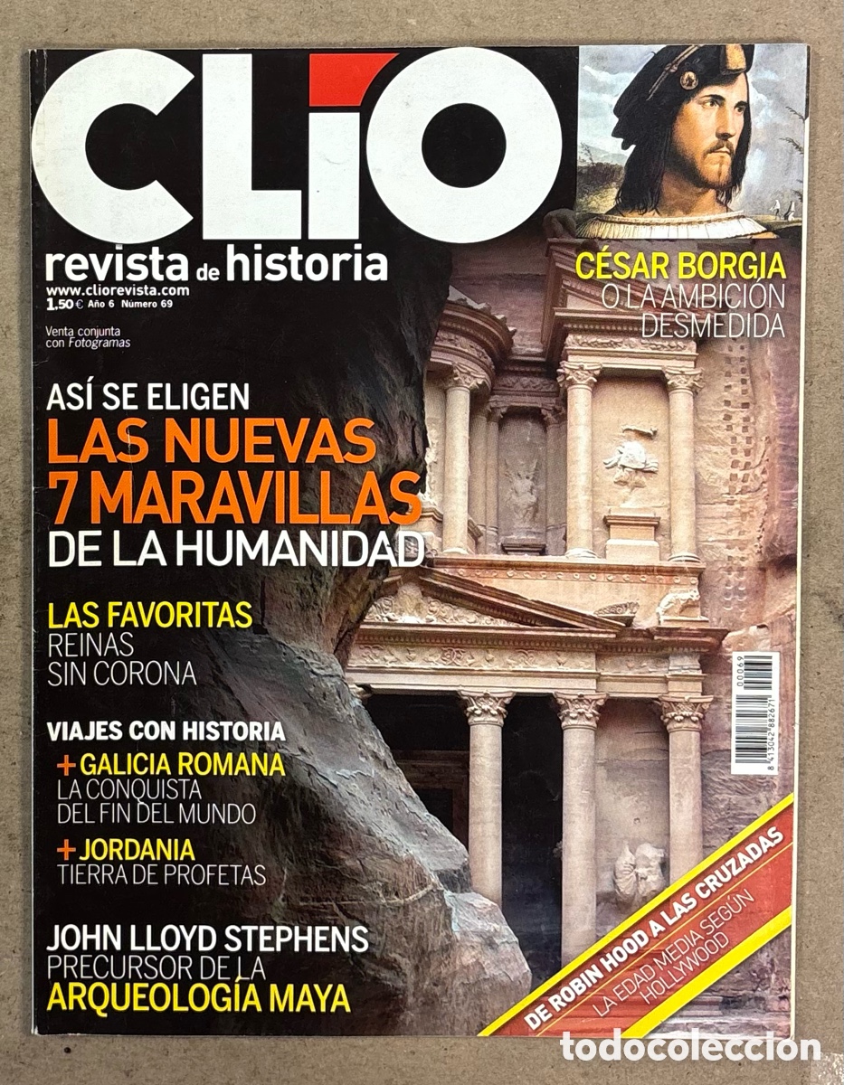 Coleccionismo de Revistas y Peri&oacute;dicos: CL&Iacute;O HISTORIA N&deg; 69. LAS NUEVAS 7 MARAVILLAS, GALICIA ROMANA, JORDANIA, ARQUEOLOG&Iacute;A MAYA,&hellip;