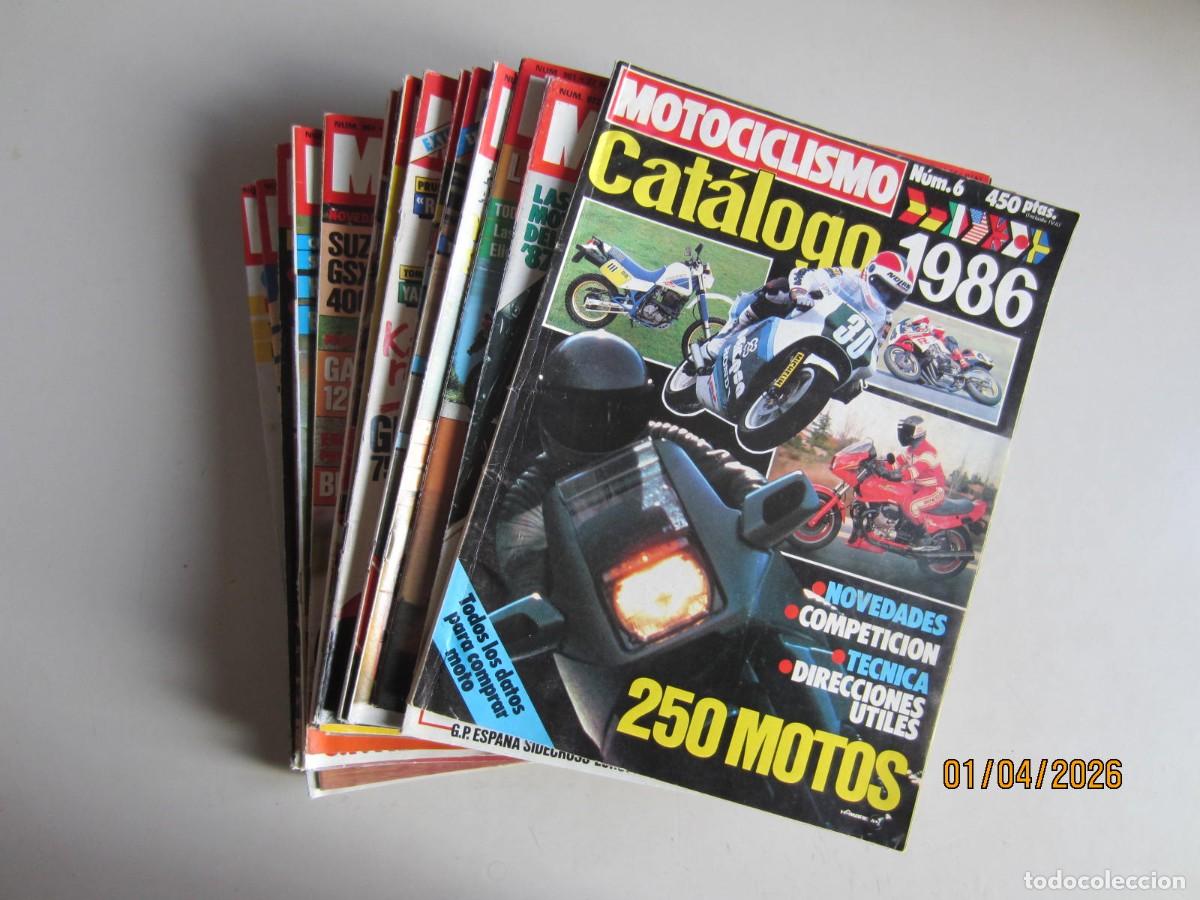 Coleccionismo de Revistas y Peri&oacute;dicos: 22 REVISTAS DE MOTOCICLISMO DE 1986+CAT&Aacute;LOGO DEL A&Ntilde;O. MOTOS. DE JULIO A DICIEMBRE