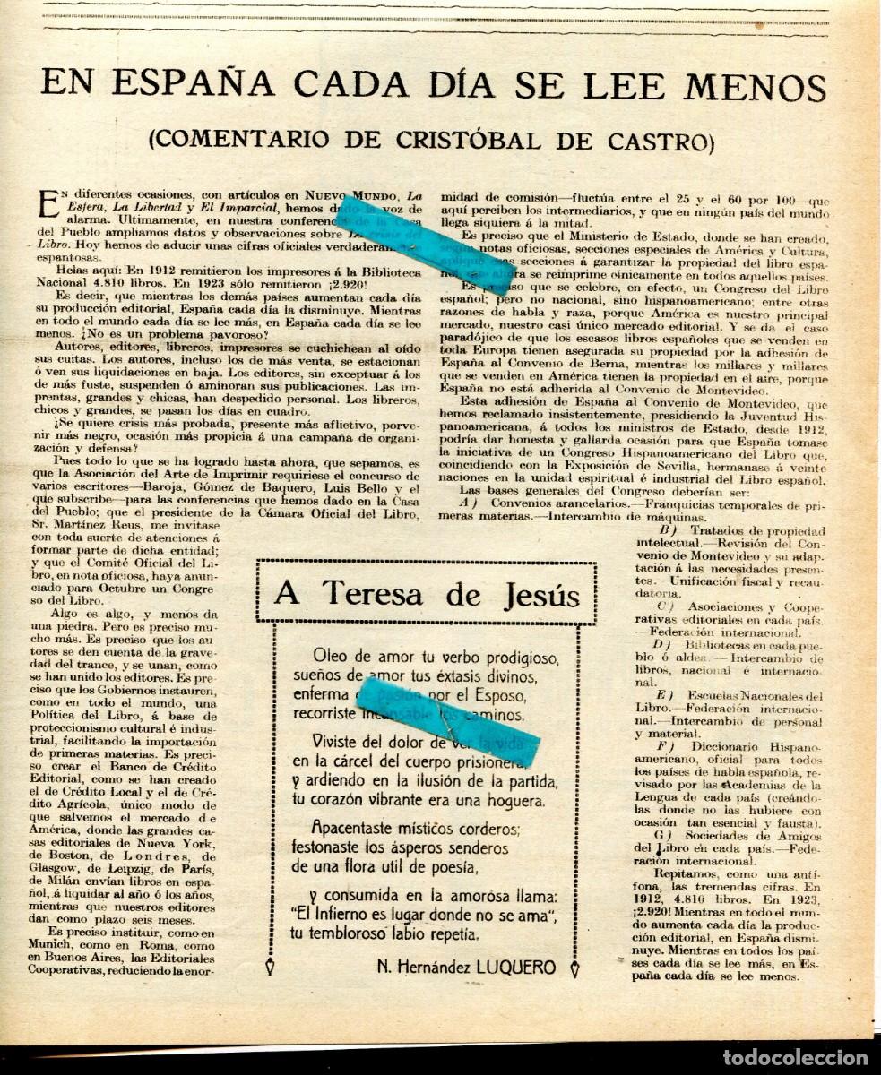 Coleccionismo de Revistas y Peri&oacute;dicos: REVISTA A&Ntilde;O 1926 CRISTOBAL DE CASTRO IZNAJAR JOSE NAKENS FUTBOL REAL CLUB DEPORTIVO ESPA&Ntilde;OL PIERA