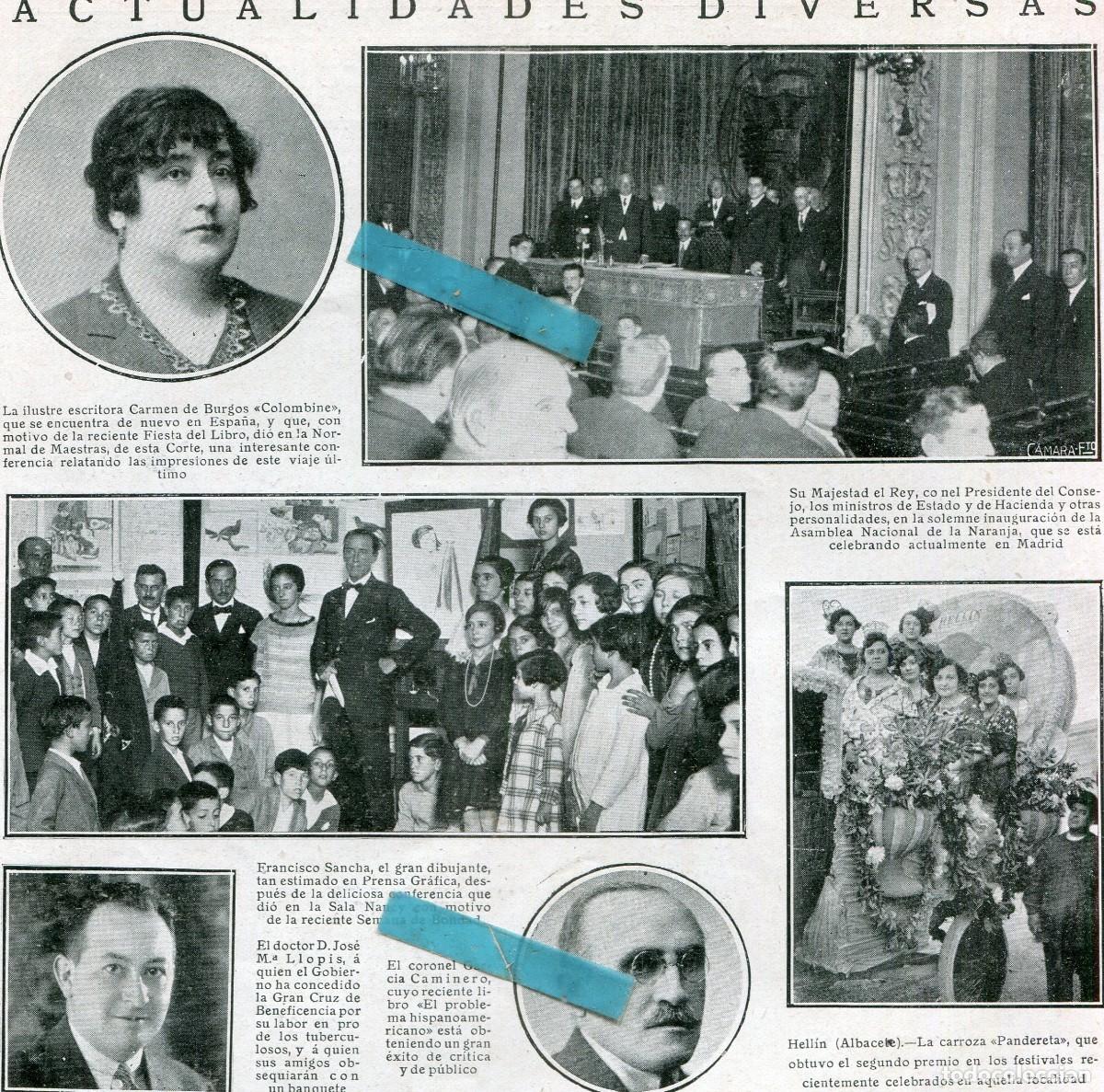 Coleccionismo de Revistas y Peri&oacute;dicos: REVISTA A&Ntilde;O 1926 CARMEN DE BURGOS FRANCISCO SANCHA JOSE LLOPIS GARCIA CAMINERO HELLIN LEAL VILLALOBO