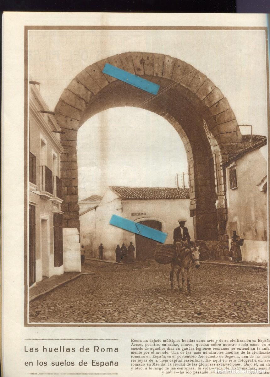 Coleccionismo de Revistas y Peri&oacute;dicos: REVISTA 1926 ARCO ROMANO DE MERIDA CARRERA IV HORAS DE MOTOS ALCORCON VILLAVICIOSA INOCENCIO MATEOS