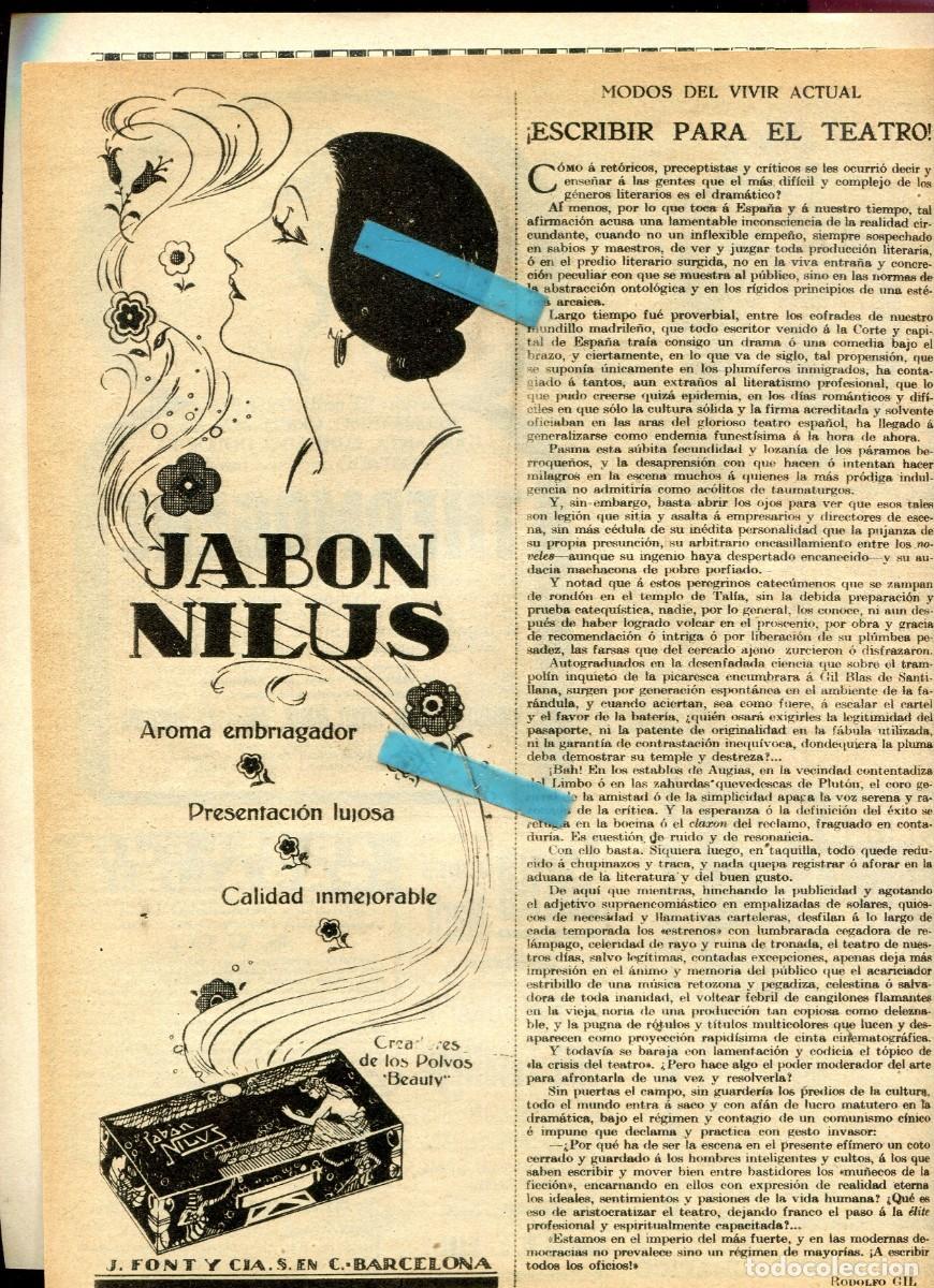 Coleccionismo de Revistas y Peri&oacute;dicos: REVISTA 1926 JABON NILUS J. FONT ESCUELA DE ARTES BILBAO IGLESIA TRINITARIAS DE ALGORTA