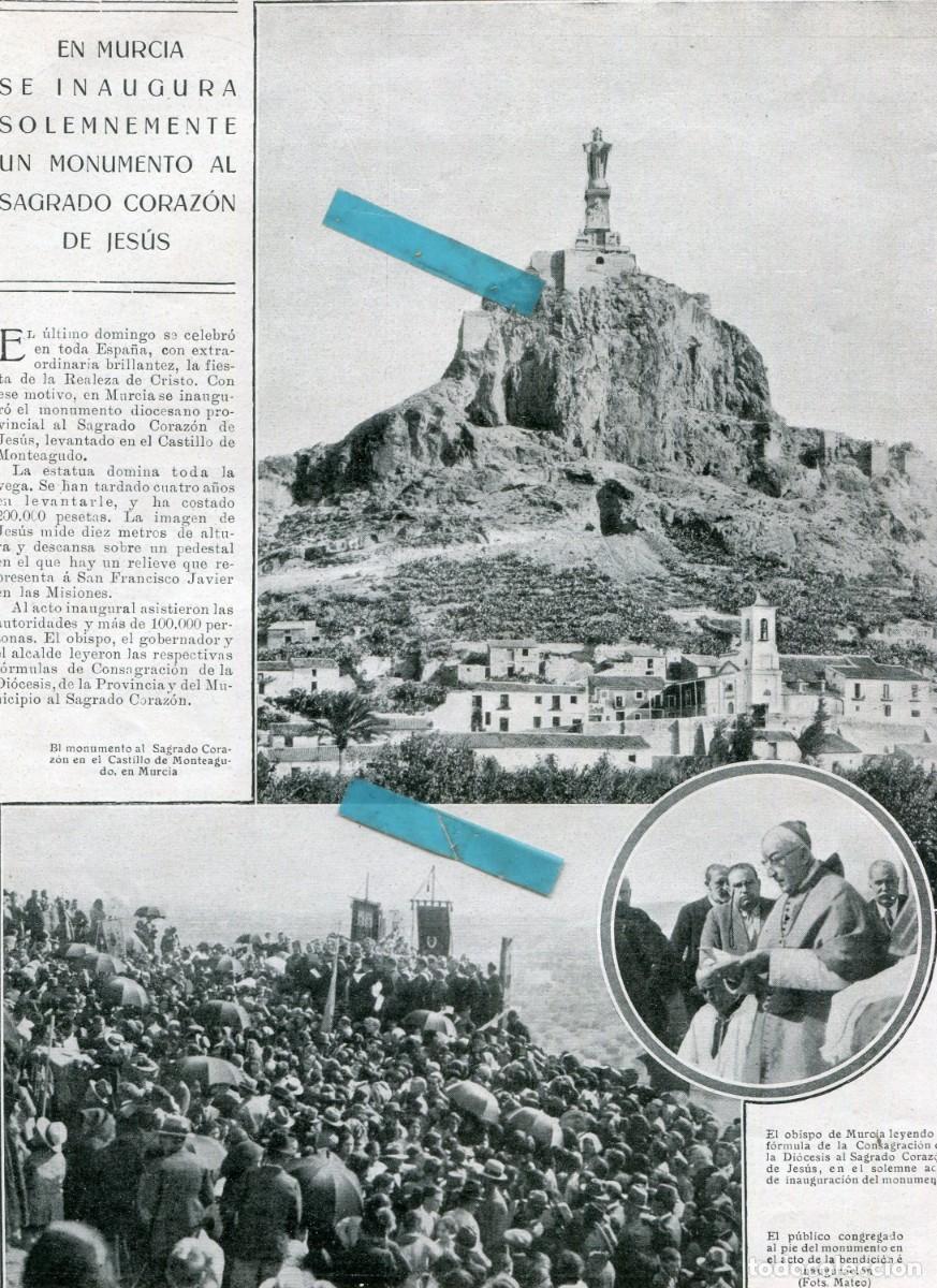 Colecionismo de Revistas e Jornais: REVISTA A&Ntilde;O 1926 SAGRADO CORAZON CASTILLO DE MONTEAGUDO MURCIA PUBLICIDAD ESQUIADORA FEMENINA