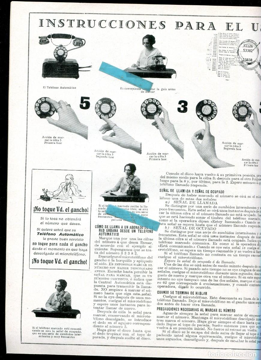 Sammeln von Zeitschriften und Zeitungen: REVISTA A&Ntilde;O 1926 INSTRUCCIONES PARA EL USO DEL TELEFONO AUTOMATICO CARICATURA DEL GRAMOFONO