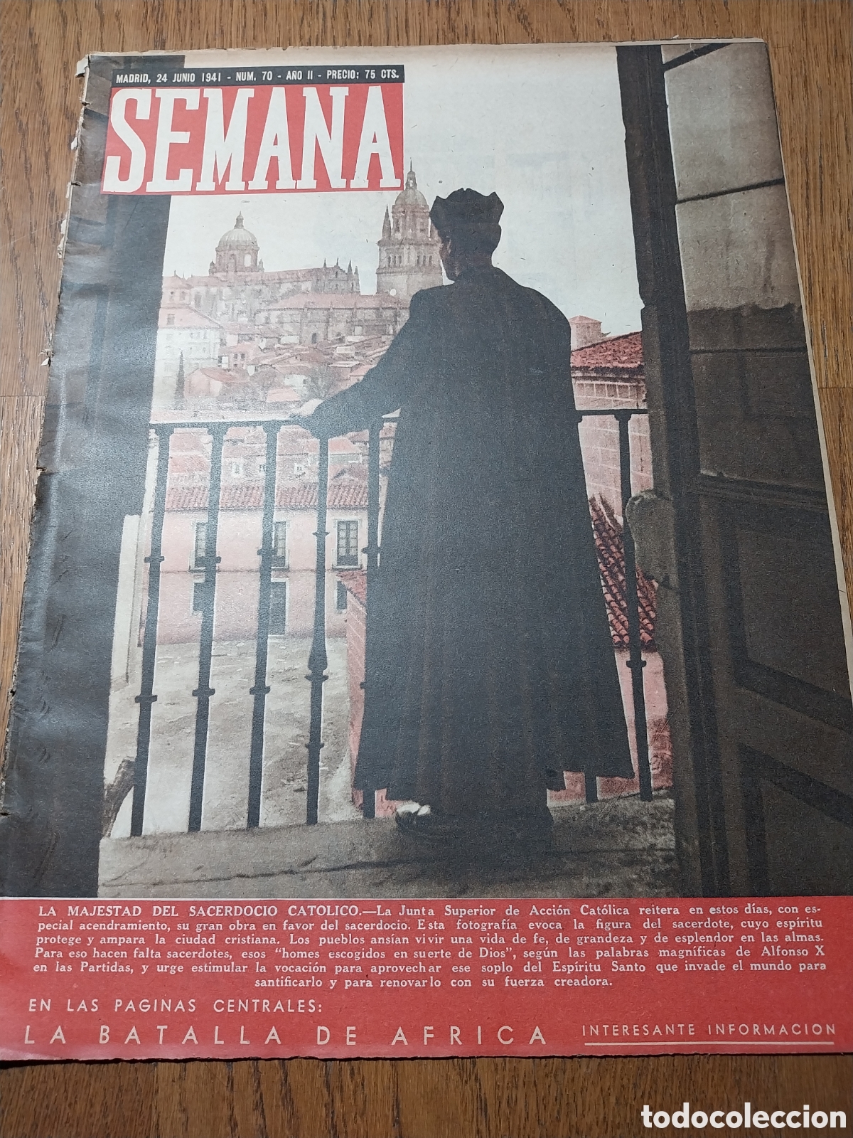 Coleccionismo de Revistas y Peri&oacute;dicos: SEMANA 1941 ESTRUENDO D GUERRA EN PALESTINA. &rdquo; NI UN ESPA&Ntilde;OL SIN HOGAR&rdquo;. EL CAUDILLO EN EXTREMADURA.