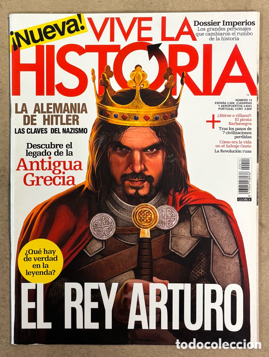 Coleccionismo de Revistas y Peri&oacute;dicos: VIVE LA HISTORIA N&deg; 14. EL REY ARTURO, LA ALEMANIA DE HITLER, ANTIGUA GRECIA, DOSSIER IMPERIOS,..,