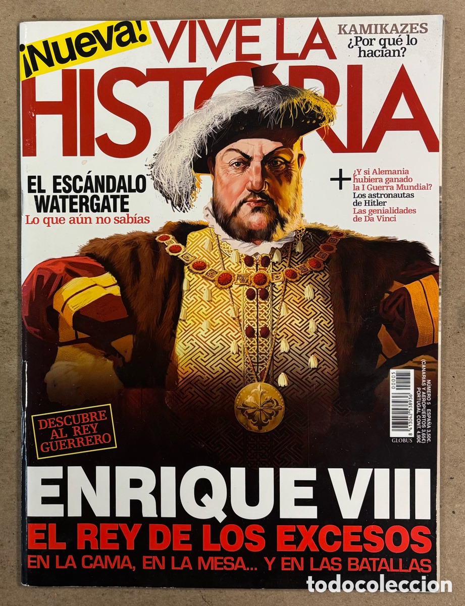 Coleccionismo de revistas y peri&oacute;dicos: VIVE LA HISTORIA N&deg; 5 ENRIQUE VIII, EL ESC&Aacute;NDALO WATERGATE, KAMIKAZES, DA VINCI, ASTRONAUTAS HITLER