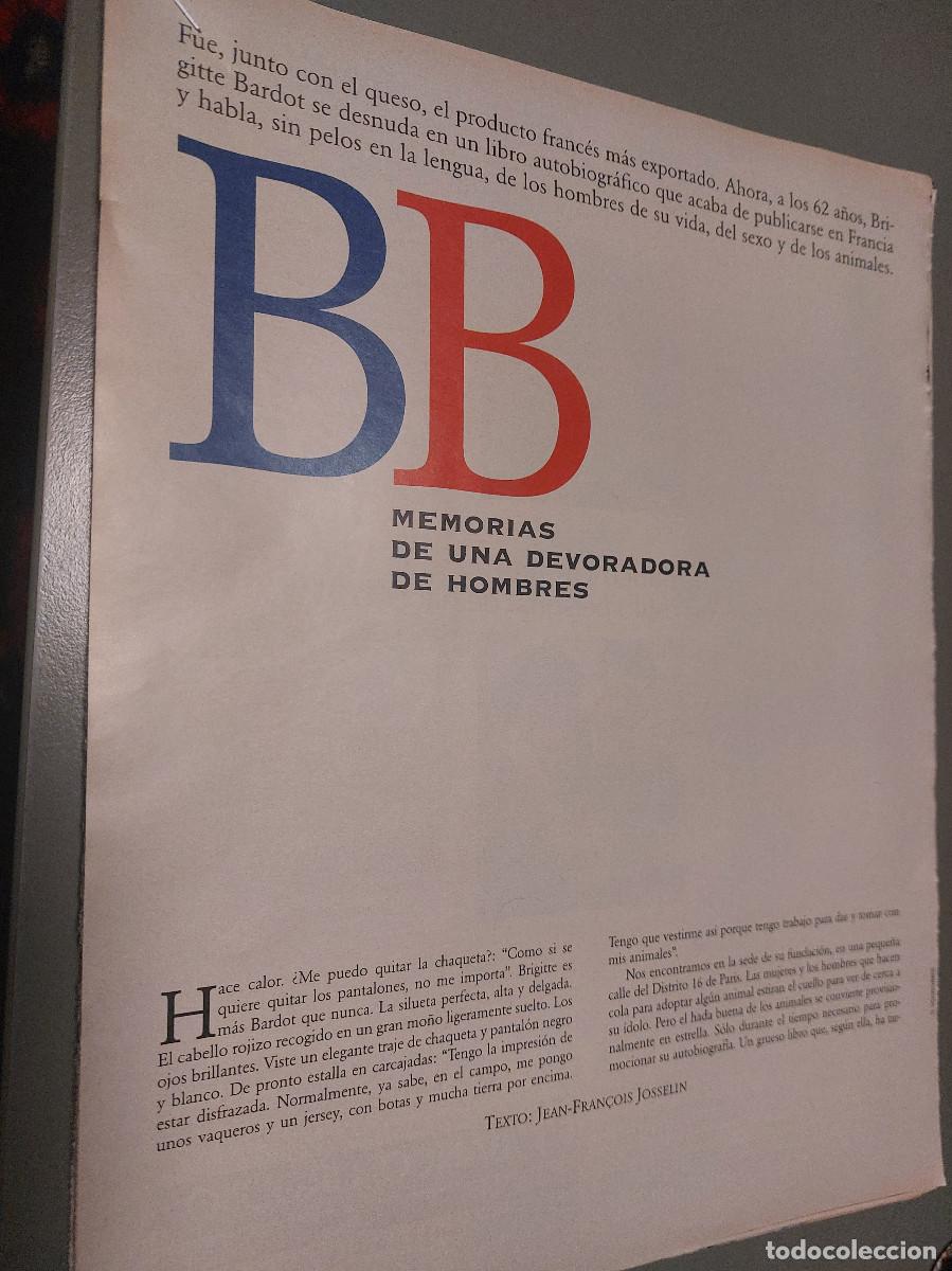 Coleccionismo de Revistas y Peri&oacute;dicos: BRIGITTE BARDOT. ACTRIZ. CINE. 6 P&Aacute;GINAS ART&Iacute;CULO EXTRAIDO DE REVISTA. GRAPA. COMPLETO