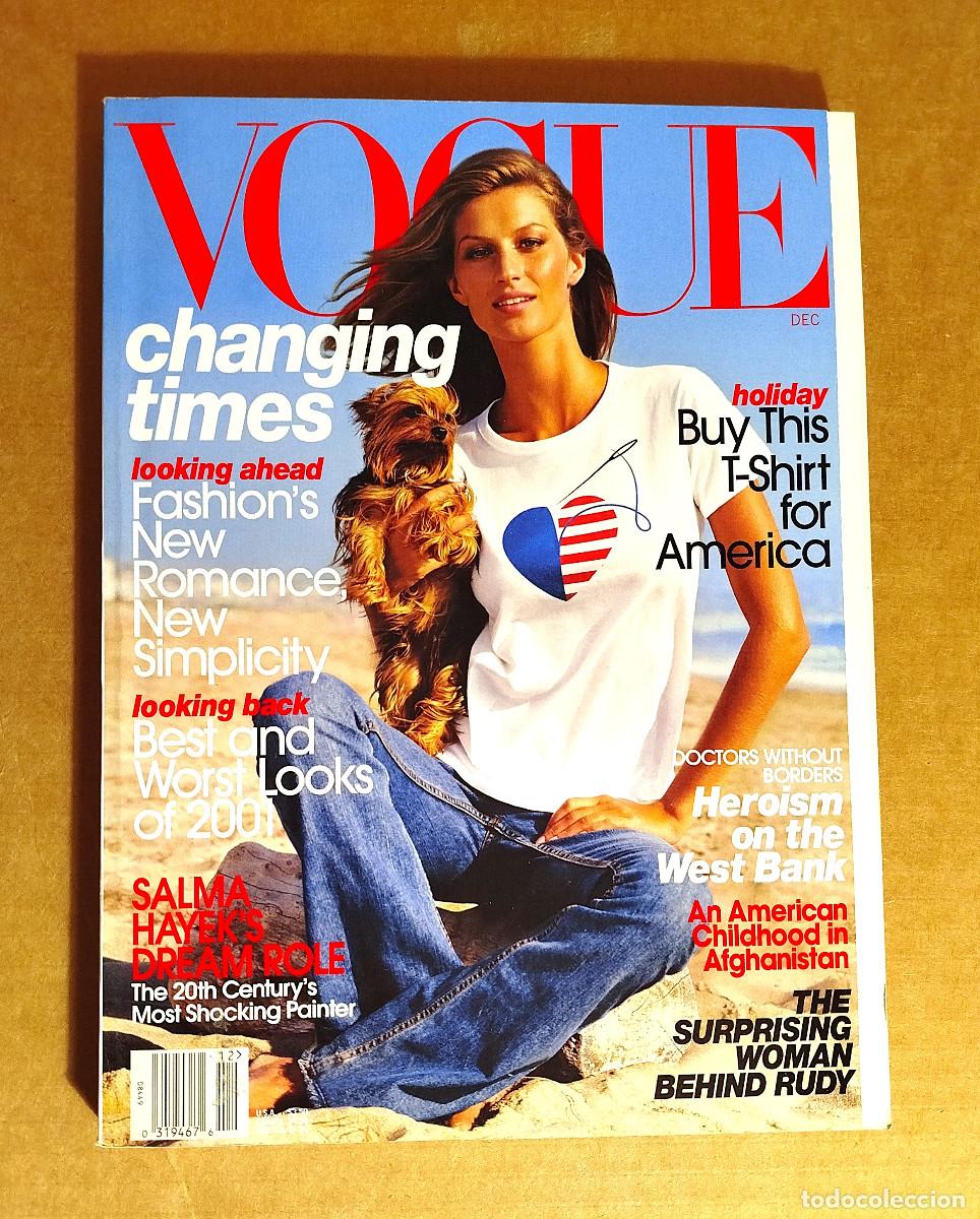 Coleccionismo de Revistas y Peri&oacute;dicos: VOGUE US DECEMBER 2001 - GISELE BUNDCHEN - SALMA HAYEK - DANIEL DAY-LEWIS - 344 p.