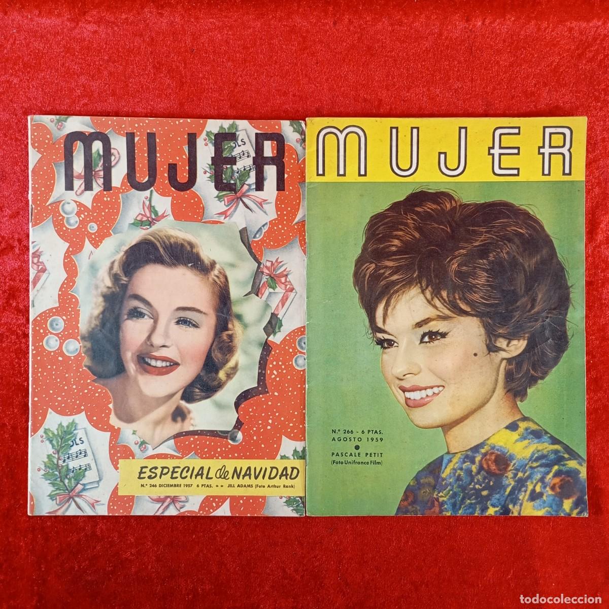 Colecionismo de Revistas e Jornais: MUJER - REVISTA MENSUAL FEMENINA - LOTE 2 REVISTAS - N&Uacute;MEROS 246, 266 / 2647