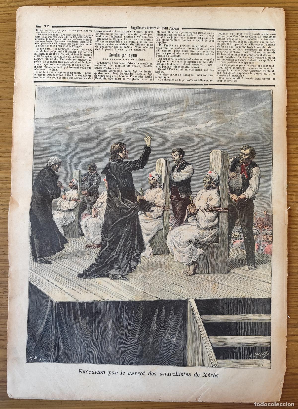Collection Magazines and Newspapers: LE PETIT JOURNAL n&ordm; 66 (27/02/1892) JEREZ ANARQUISTAS EJECUCI&Oacute;N GARROTE VIL