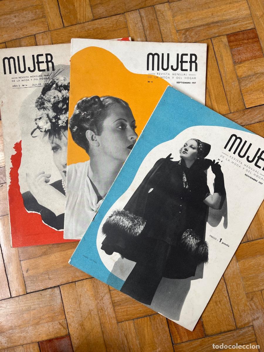 Coleccionismo de Revistas y Peri&oacute;dicos: 3 ejemplares: Mujer. Revista Mensual de la Moda y el Hogar. 1937- 1938