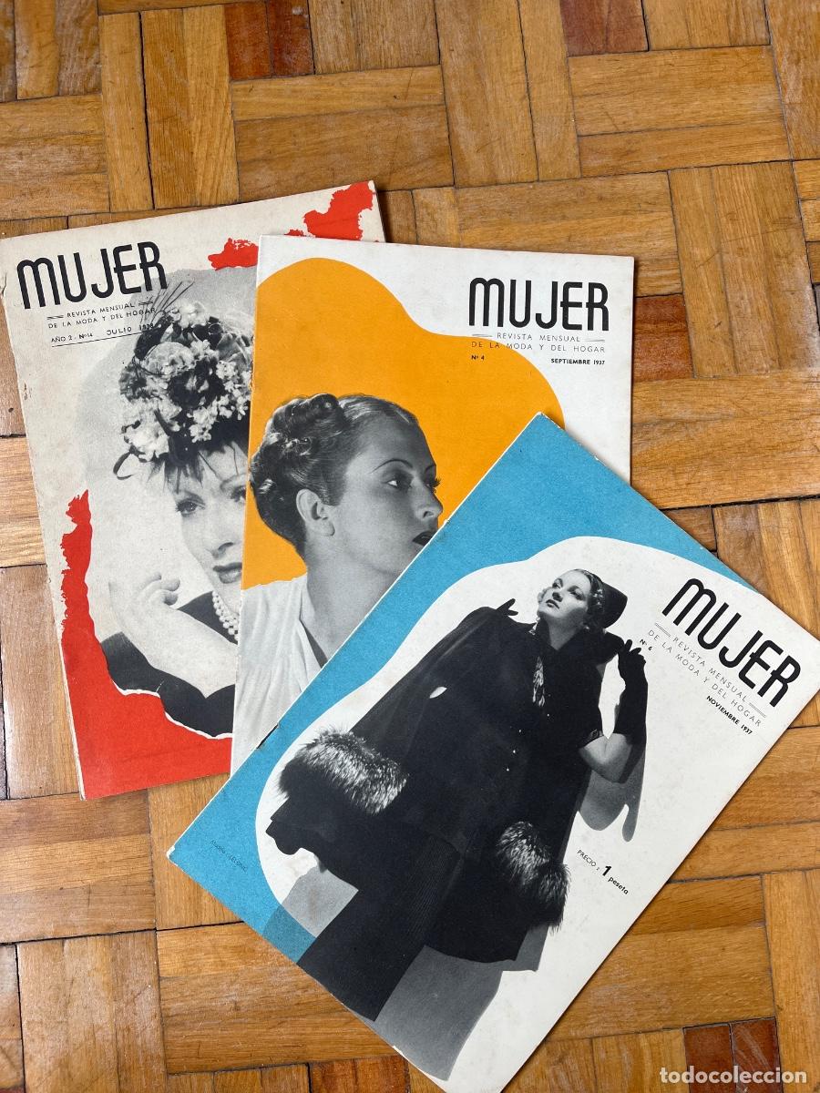 Coleccionismo de Revistas y Peri&oacute;dicos: 3 ejemplares: Mujer. Revista Mensual de la Moda y el Hogar. 1937- 1938