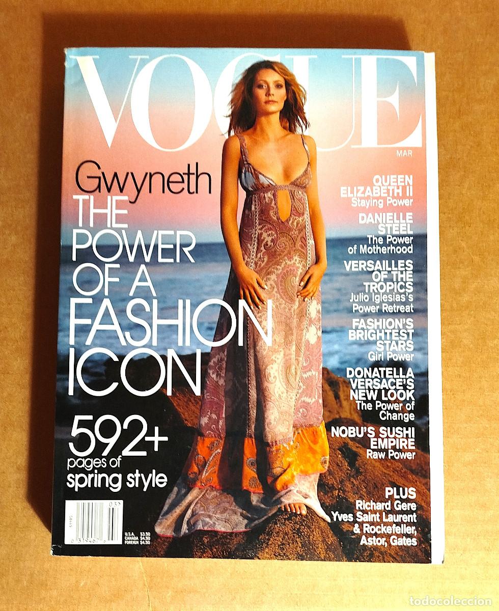 Sammeln von Zeitschriften und Zeitungen: VOGUE US MARCH 2002 - GWYNETH PALTROW - DONATELLA VERSACE - YVES SAINT LAURENT - 592 p.