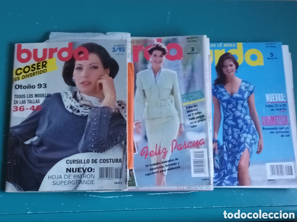 Collection Magazines and Newspapers: Revistas BURDA coser es divertido N&deg;3 de 1993; BURDA N&deg;3 y 5 de 1993. Patrones de costura