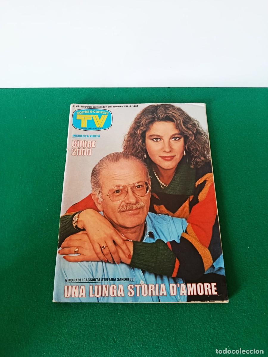 Coleccionismo de Revistas y Peri&oacute;dicos: Tv Sorrisi e Canzoni Novembre 1984 n 45 Gino Paoli Stefania Sandrelli