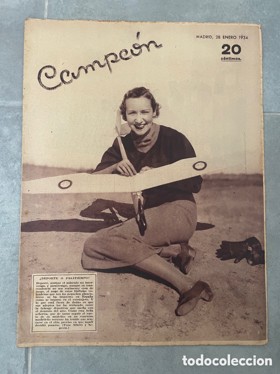 Coleccionismo de Revistas y Peri&oacute;dicos: Campe&oacute;n. Revista de deportes. 28 de enero de 1934.