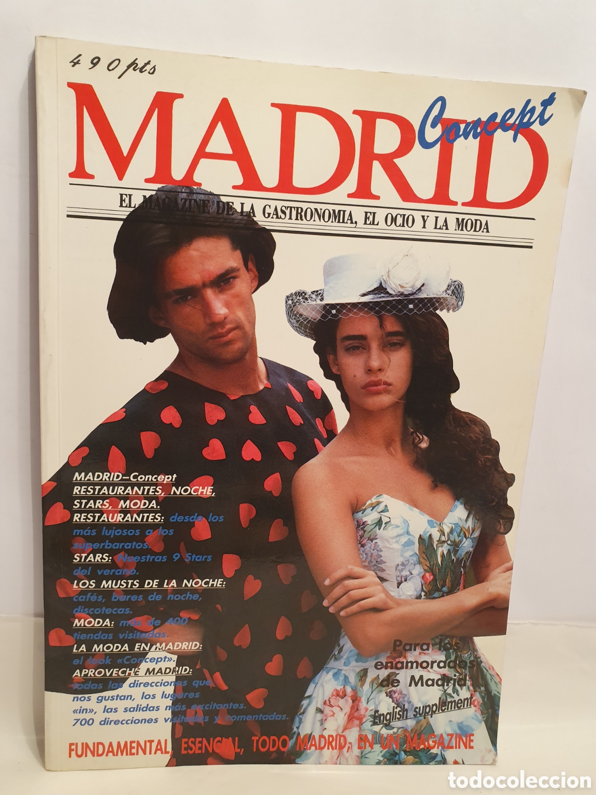Collectionnisme de Revues et Journaux: MADRID CONCEPT. EL MAGAZINE DE GASTRONOMIA, EL OCIO Y LA MODA. N&deg;2, 1988.
