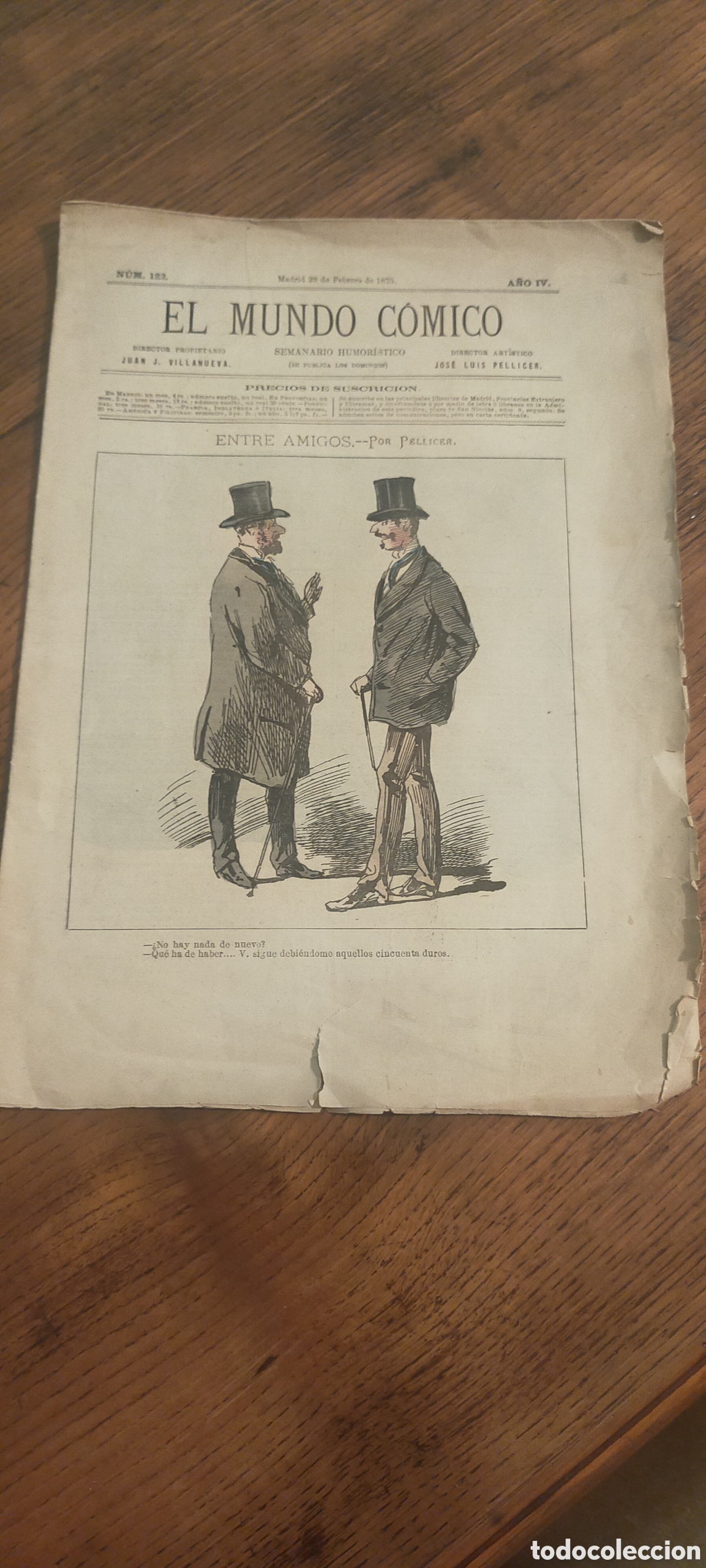 Coleccionismo de Revistas y Peri&oacute;dicos: El Mundo C&oacute;mico - Semanario Humor&iacute;stico