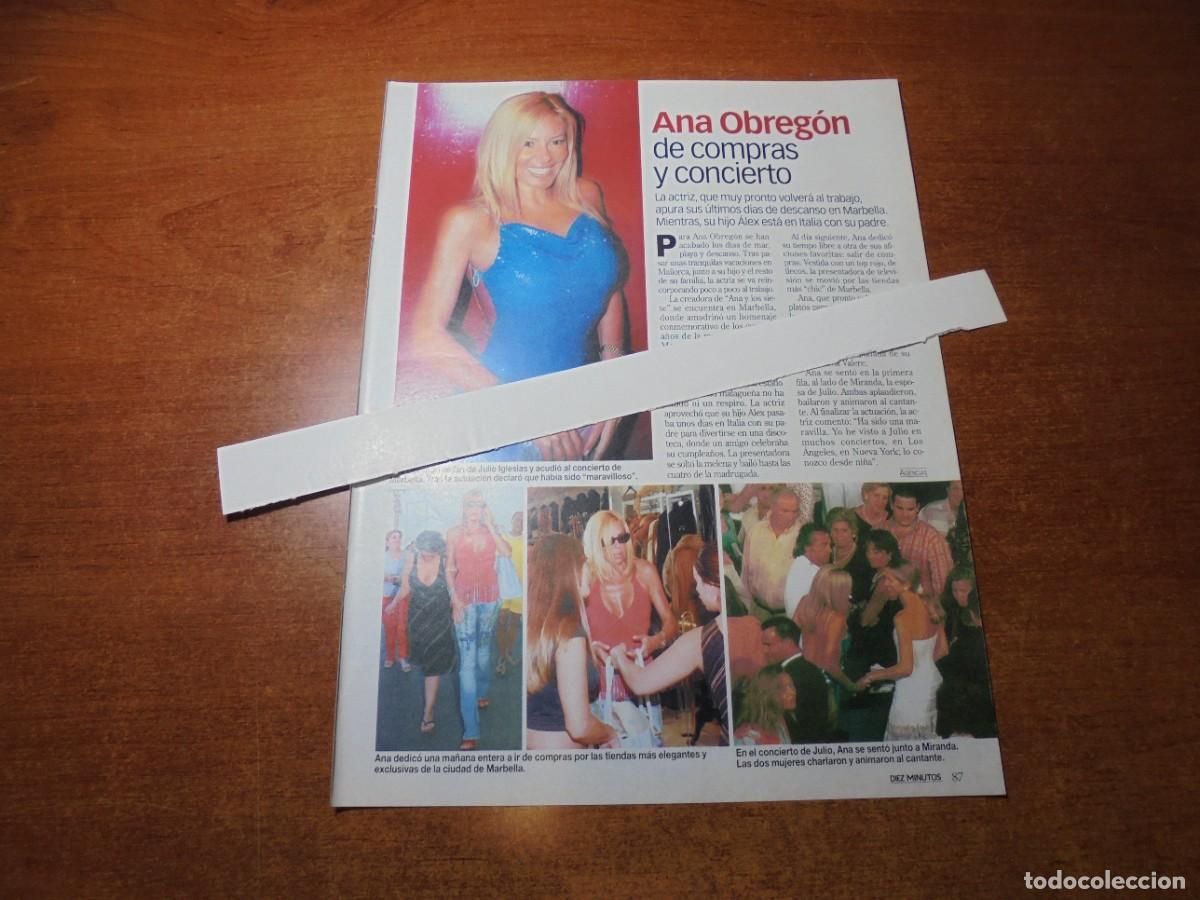 Coleccionismo de Revistas y Peri&oacute;dicos: CLIPPING 2002: ANA OBREG&Oacute;N DE CONCIERTO, CON MIRANDA Y DE COMPRAS EN MARBELLA. FEDERICA DE DINAMARCA
