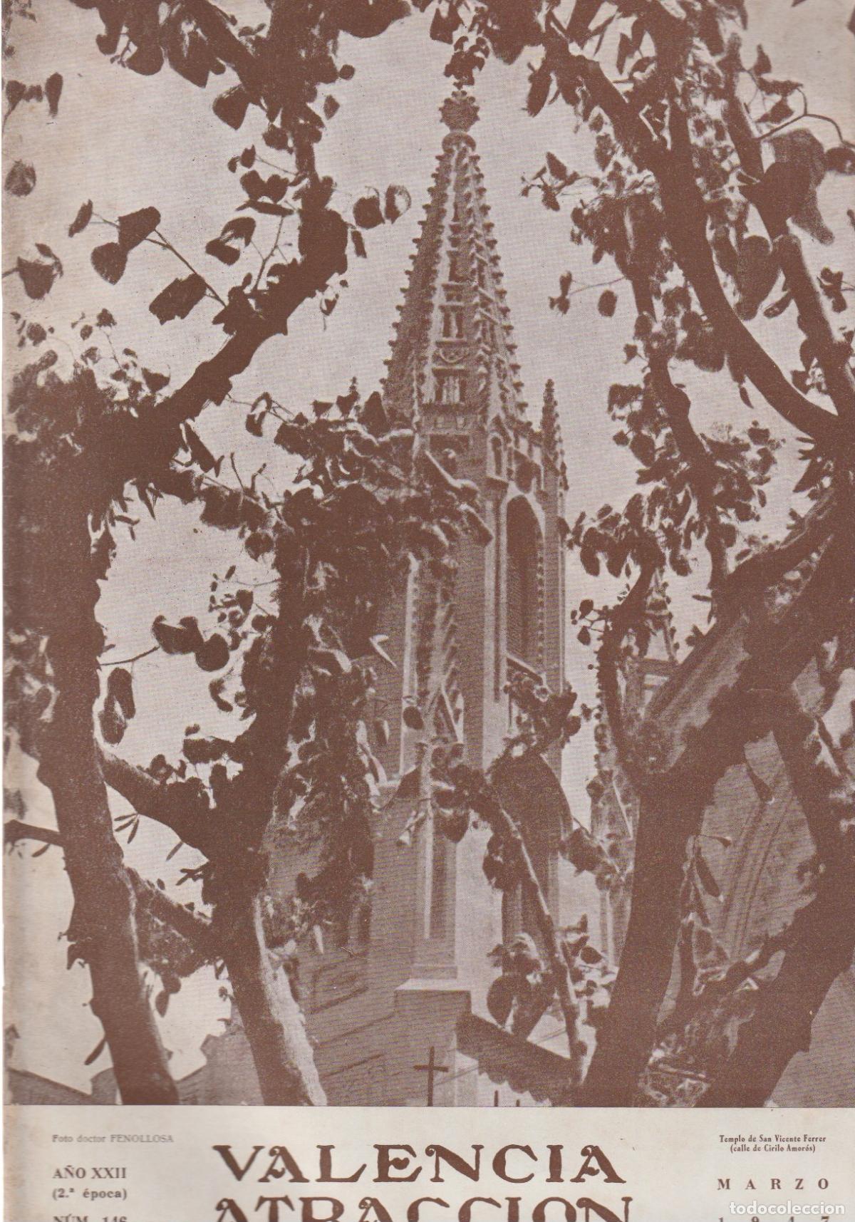 Coleccionismo de revistas y peri&oacute;dicos: Antigua revista VALENCIA ATRACCI&Oacute;N - 1947 * COMETAS * FALLAS * OLIVA * MENC&Iacute;A DE MENDOZA *