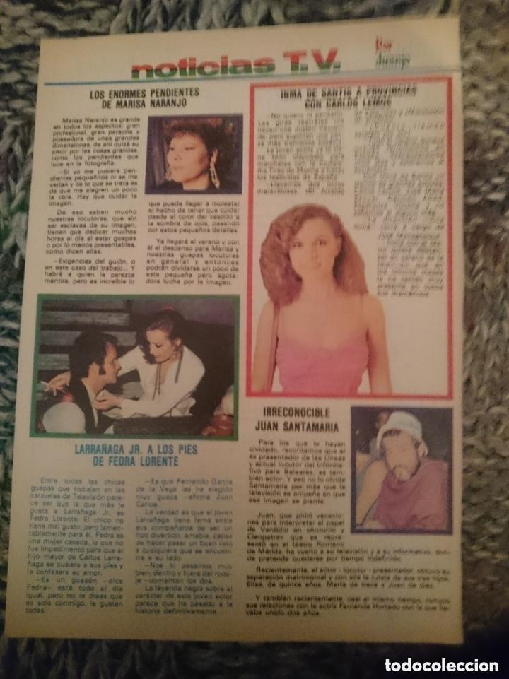 Collectionnisme de Revues et Journaux: HOJA DE REVISTA CON - - Inma de Santis - Larra&ntilde;aga - Marisa naranjo - Juan Santamaria