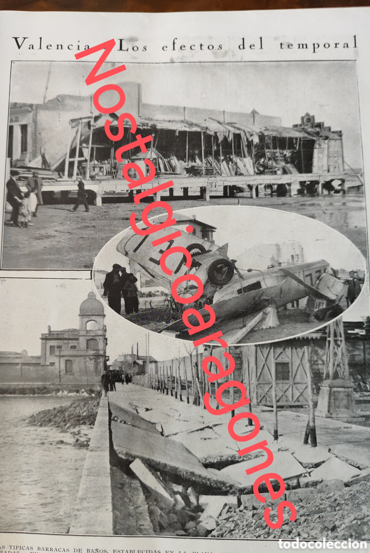 Coleccionismo de Revistas y Peri&oacute;dicos: Valencia efectos temporal Paseo Grao foto revista princ siglo XX 192B