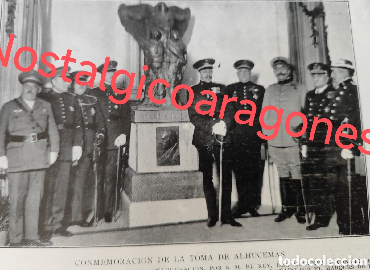 Coleccionismo de Revistas y Peri&oacute;dicos: Madrid inaug monumento toma alhucemas marques Foronda gral Sanjurjo foto revista princ siglo XX 192B