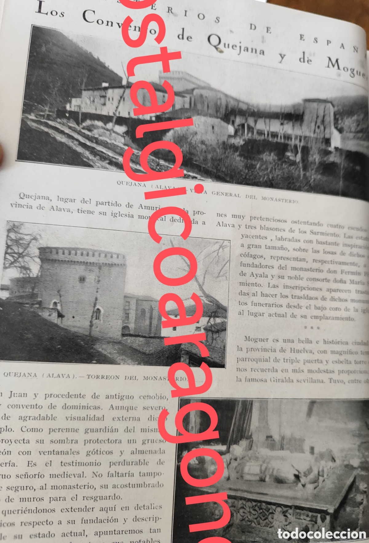 Coleccionismo de Revistas y Peri&oacute;dicos: conventos Quejana Alava y Moguer Huelva foto revista princ siglo XX 192B
